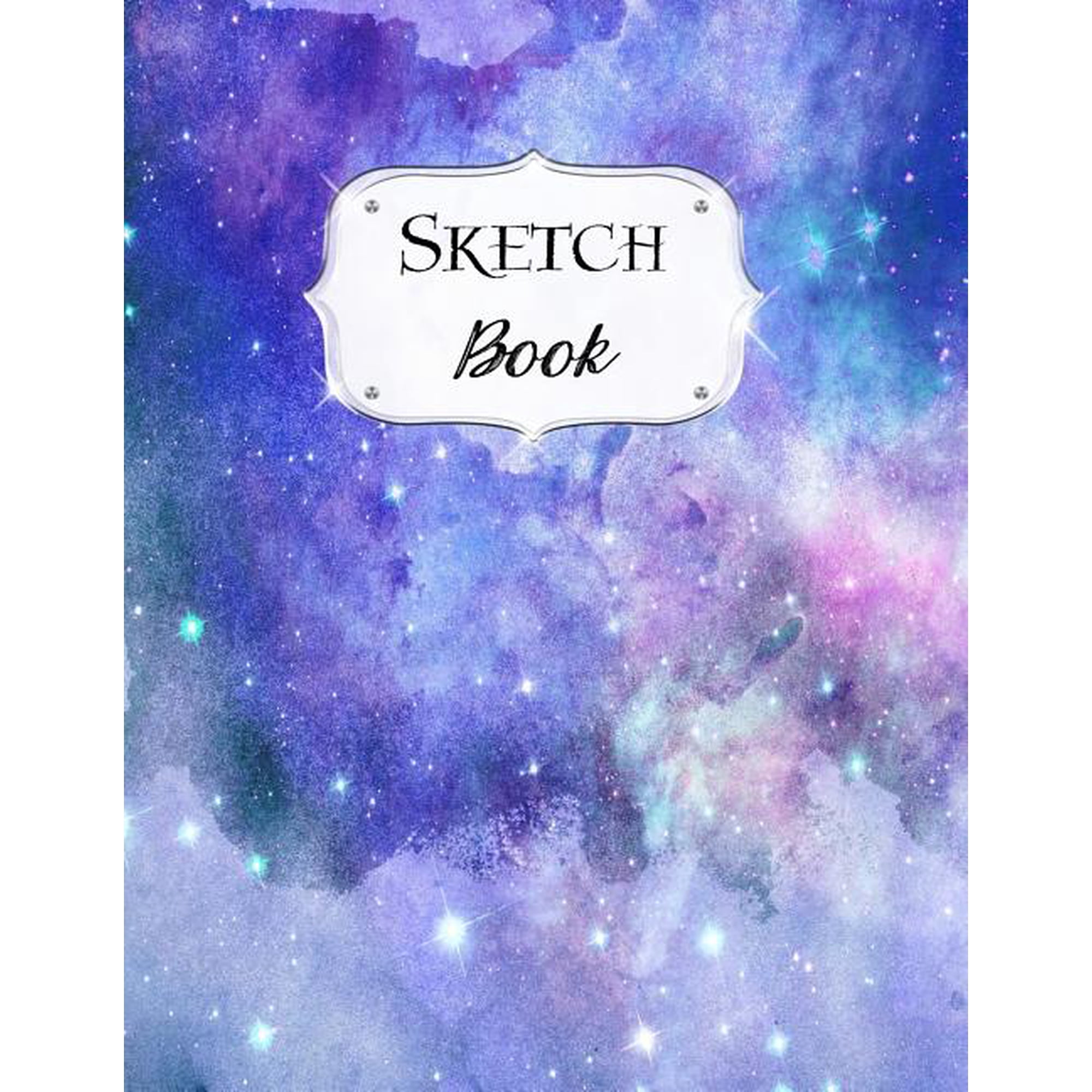 Sketch Book: Galaxy Sketchbook Scetchpad for Drawing or Doodling Notebook Pad for Creative Artists #3 Blue Purple, (Paperback)