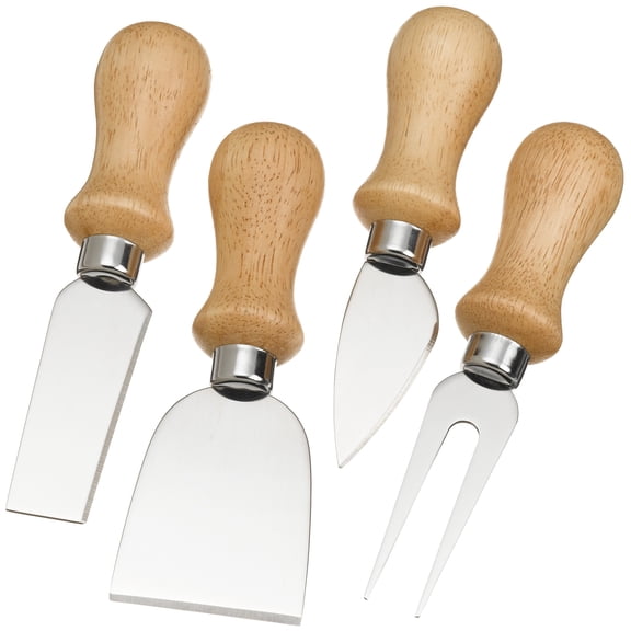 Prodyne K-4-W Cheese Knives with Polished Wood Handles , Set of 4