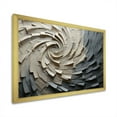 thumbnail image 3 of Designart "Meditative Movement In Grey And Beige III" Abstract Spirals Picture Framed Wall Art Living Room, 3 of 5