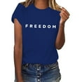 thumbnail image 5 of Freedom Printed Casual T-Shirt for Man Women, Blue, XXXL, 5 of 5