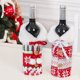 thumbnail image 2 of Decoraciones de lujo para el hogar, adornos de muñeco de nieve de Papá Noel, decoración navideña para fiesta de Navidad, funda para botella de vino, novedad de 2022, 2 of 4