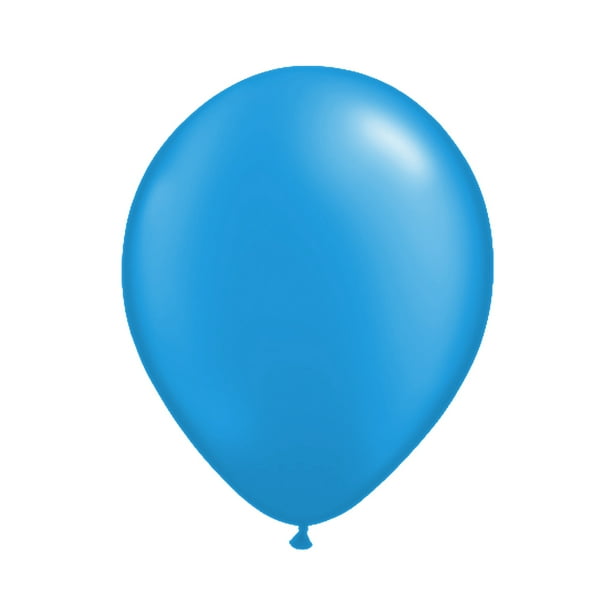 Helium Quality Bulk Solid Round 11" Latex Balloons, Bright Blue, 100 CT