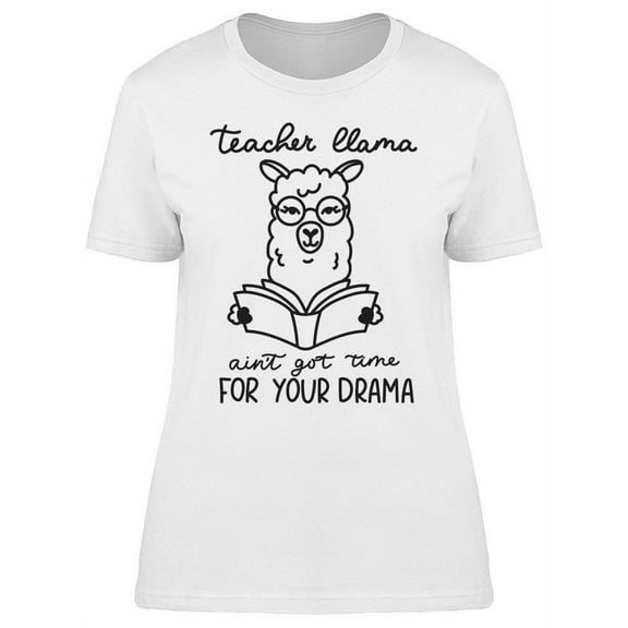 Teacher Llama   T-Shirt Women -Image by Shutterstock, Female x-Large