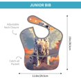 thumbnail image 2 of Bingfone Mess-Proof Baby Bib - Waterproof Bib for Baby Boy or Girl with Food Catcher Pocket, Unisex-Colorful Cloud Spotted Dog, 2 of 6