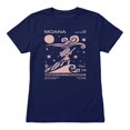 thumbnail image 2 of Disney Moana Ride Wave Pink Silhouette Women's T Shirt (Navy, S-XXL), 2 of 4