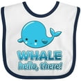 thumbnail image 3 of Inktastic Whale, Hello There Boys or Girls Baby Bib, 3 of 4