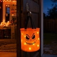 thumbnail image 6 of Trick-or-treat bags,Glowing LED Candy Bag for Halloween Light Up Trick or Treat Tote with Sturdy Handles Large Capacity for Kids Party Decor,Halloween Gifts for Kids(B), 6 of 7