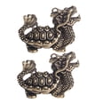 thumbnail image 1 of 1 pieza exquisita tortuga dragón de latón con forma de decoración de latón para escritorio., 1 of 5