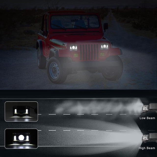 Faros LED de 4 x 6 pulgadas, faros LED cuadrados, faros LED rectangulares, integración perfecta