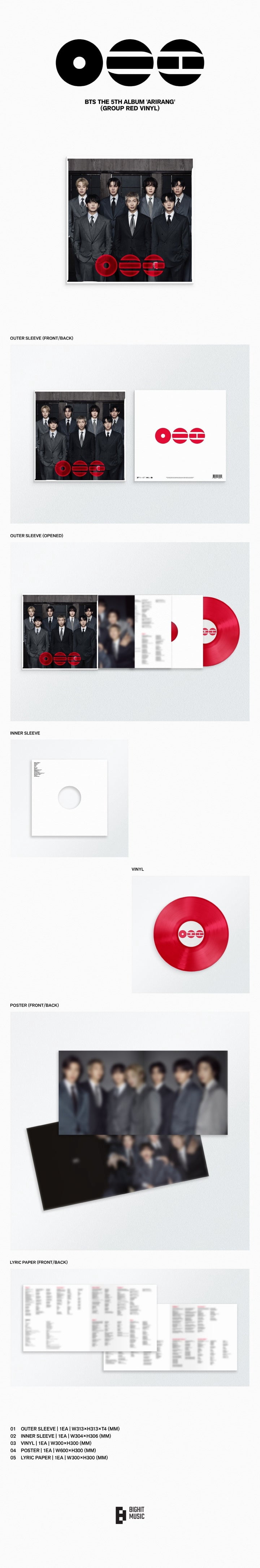 BTS - [ARIRANG] 5th Album STANDARD VINYL J-HOPE CREAM Version