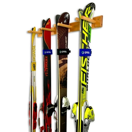 Timber Ski Wall Rack - Wood Home & Garage Mount System -