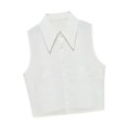thumbnail image 2 of Blusa decorativa de media parte superior con cuello falso para mujer, vestido de noche para niñas L, 2 of 10