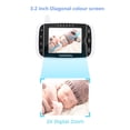 thumbnail image 4 of Baby Monitor with Remote Pan-Tilt-Zoom Camera and 3.2'' LCD Screen, Infrared Night Vision, Temperature Display, Lullaby, Two Way Audio, with Wall Mount Kit, 4 of 5