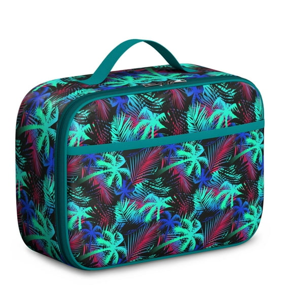 Lunch Box Bag with Ocean Sunset and Palm Trees Tropical Beach Vacation Theme for Travel and School