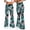 A60 Green, variant on Xdegoge Boho Floral Bell Bottom Pants for Women Elastic High Waist Flared Leggings Vintage Botanical Print Wide Leg Trousers Casual Comfy Yoga Workout Bottoms