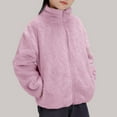 thumbnail image 2 of Kids Jacket Long Sleeve Full-Zip Jacket Winter Jacket Girls Sweatshirts Size 6-7 Years, 2 of 5