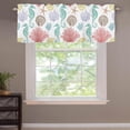 thumbnail image 4 of Spring Summer Coral Starfish Kitchen Curtains Valances for Windows Coastal Beach Seashell Valance Red Green Short Rod Pocket Window Curtain 1 Panel for Window Treatment Decorations 54x18inch, 4 of 6