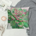 thumbnail image 2 of Creowell Summer Tropical Succulent Cactus Super Soft Throw Pillow Covers Home Decorative Pillow Covers Watercolor Plants Cushion Cover Decor Sofa Couch Pillow Sham 18x18in, 2 of 5