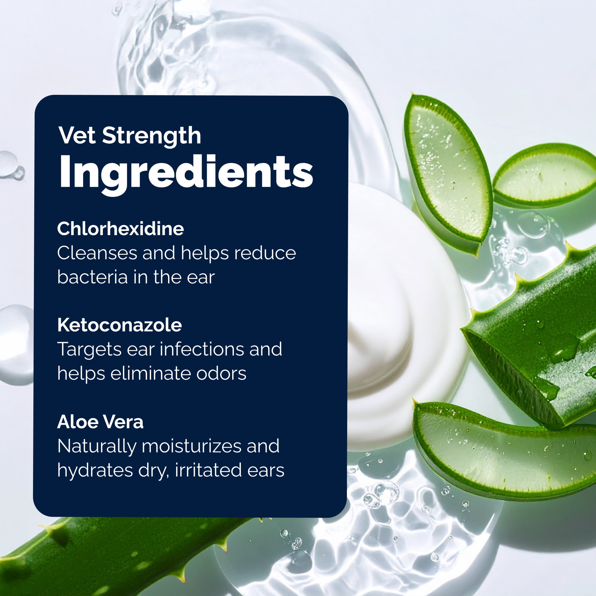 Vetnique Labs OticBliss Advanced Vet Strength Medicated Cat and Dog Ear Cleaning Flush with Chlorhexidine, 4 fl oz