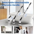 thumbnail image 3 of Electric Spin Scrubber, Cordless Power Scrubber Up to 420RPM Powerful Cleaning, Shower Scrubber for Cleaning Bathtub, Tile and Floor with 8 Types of Replaceable Brush Heads, Voice Broadcast, 3 of 6