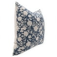 thumbnail image 2 of Fabdivine Block Print Throw Pillow Cover, 14x20 Inch Duck Canavs Decorative Cushion Cover, Floral Print Boho Design Blue Pillow Cover for Sofa and Couch, 2 of 5