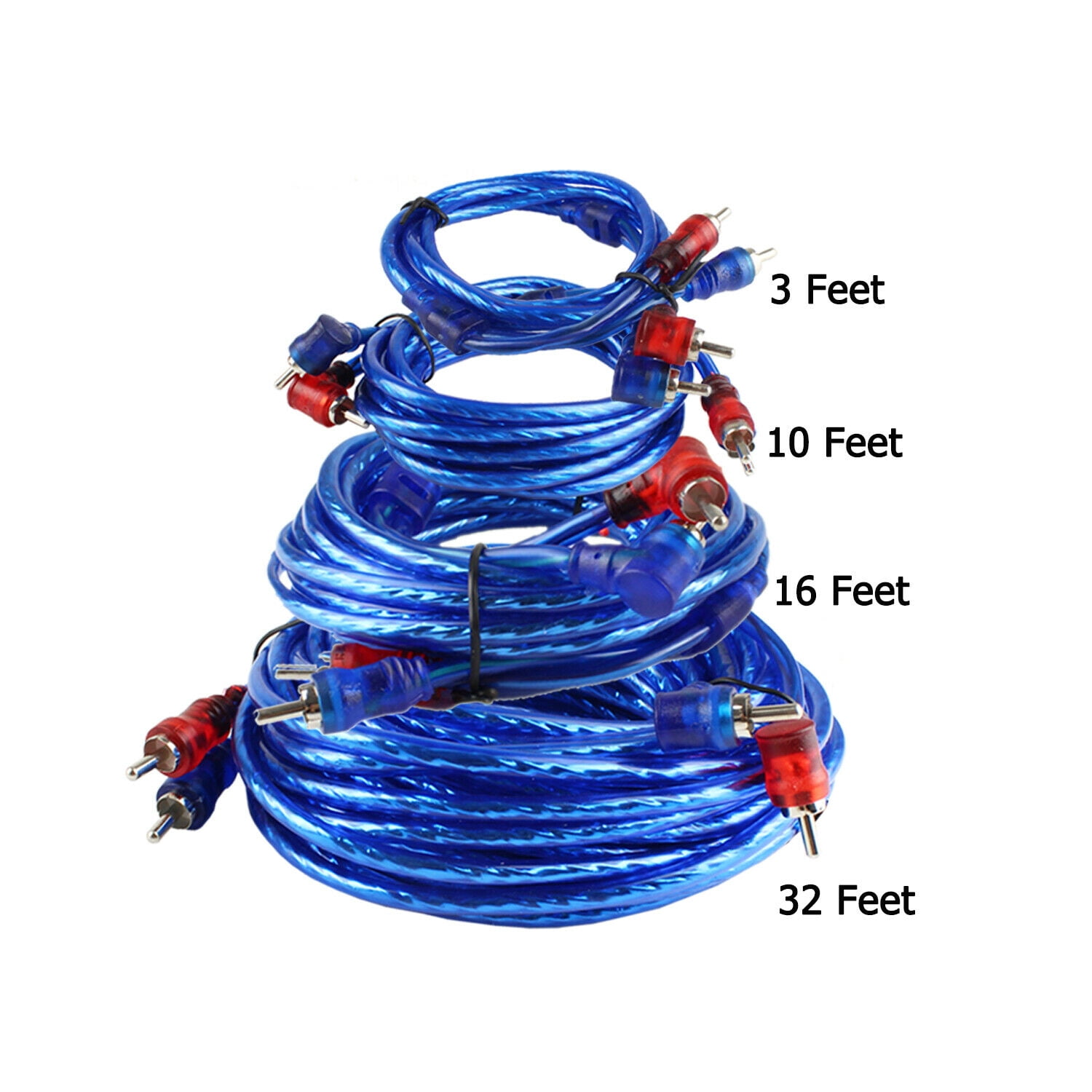 Short Long 2 RCA Cable HDTV Stereo Audio Male to Male Wire Cord