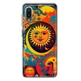 thumbnail image 1 of MUNDAZE Samsung Galaxy A02 Shockproof Clear Hybrid Protective Phone Case Neon Psychedelic Indie Hippie Sun Moon Cover, 1 of 5