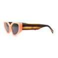 thumbnail image 3 of Womens Mod Squared Cat Eye Plastic Chic Fashion Retro Sunglasses Orange Brown - Black, 3 of 4
