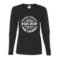 thumbnail image 2 of Wild Bobby, Pop-Pop Man Myth Legend Funny Dad Uncle Papa Granpa Dad Gift, Father's Day, Women Graphic Long Sleeve Tee, Black, Small, 2 of 4