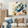 thumbnail image 2 of Designart Blue And Gold Floral Bunch I Canvas Wall Art, 2 of 5