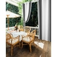thumbnail image 5 of Outdoor Curtains for Patio, Black Striped Waterproof Blackout Outside Curtain for Porch/Pergola/Gazebo, Modern White Striped Abstract Art Aesthetics Thermal Insulated Drapes, 2 Panels, 54 x 108 Inch, 5 of 8