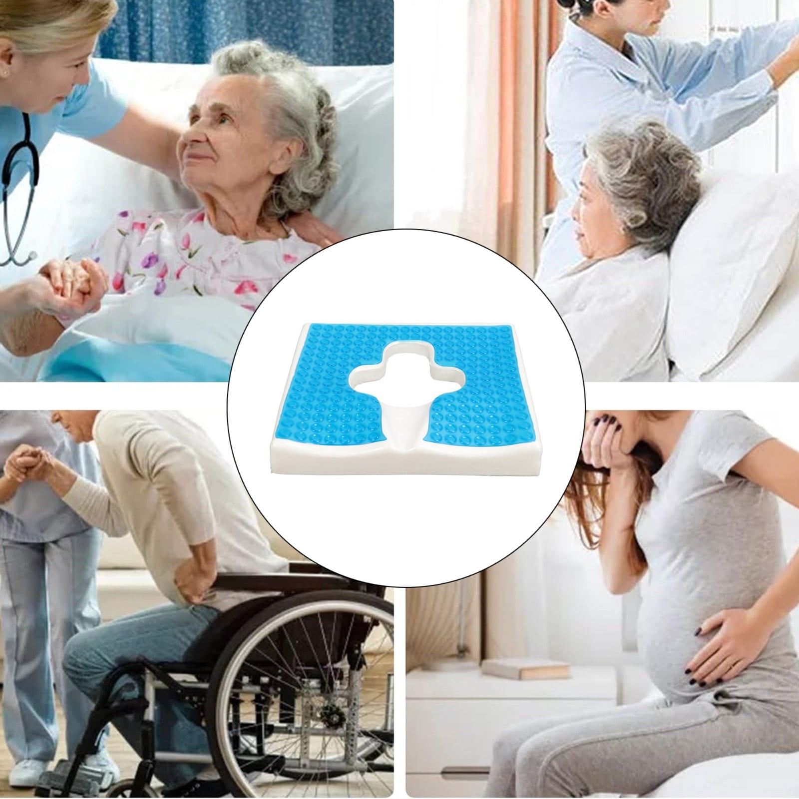 Clearance! Aminojy Anti Bedsore Cushion,Waterproof,Breathable, Bed Sore Cushions, Pain-Relieving and Pressure-Sore Care Fiber Material Bed Sore Cushion for Elderly, Bedridden, Disabled