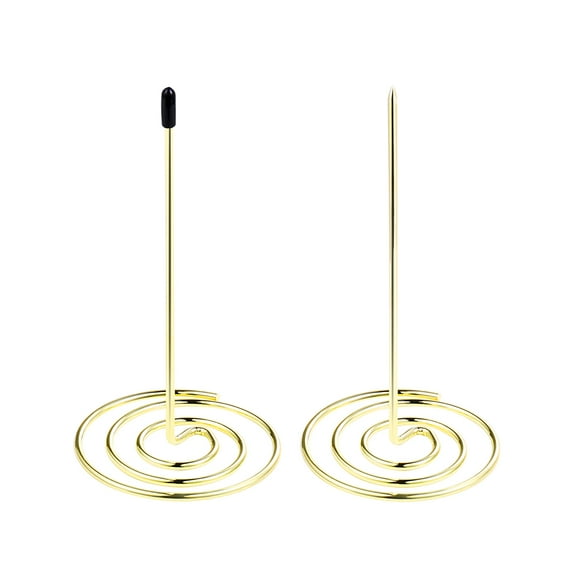 Uonlytech Restaurant Supply Spindle Holder Golden Metal 2 Pcs for Kitchen Ticket Spike