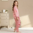 thumbnail image 4 of Esho Women Pajamas Set Christmas Family Matching Pajamas Silk Satin Button Down Sleepwear Nightwear Pj Set, 4 of 8