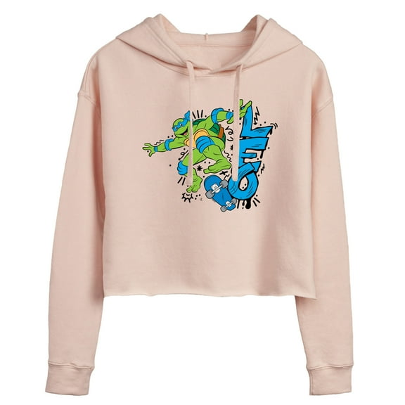 Teenage Mutant Ninja Turtles - Leo - Juniors Cropped Pullover Hoodie