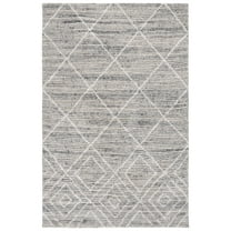 SAFAVIEH Kenya Rubye Diamond Area Rug, Gray/Ivory, 3' x 5'