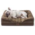 thumbnail image 1 of Cama ortopédica para perros de tamaño mediano con felpa, color marrón, 1 of 8