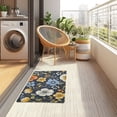 thumbnail image 4 of Yayeee Doormat for Indoor Entrance 32" x 20" Non Slippery Floor Rug, Navy Floral Pattern, 4 of 8