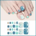 thumbnail image 1 of 22Pcs/Sheet Removable Toe Nail Fake Nail Art Fake Nails French Nails Nail Mani Press Set, 1 of 8