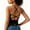 Black, variant on Women Strappy Open Back Racerback Sleeveless Seamless Crop Tank Top Casual Trendy Workout Slim Camisole, Black S