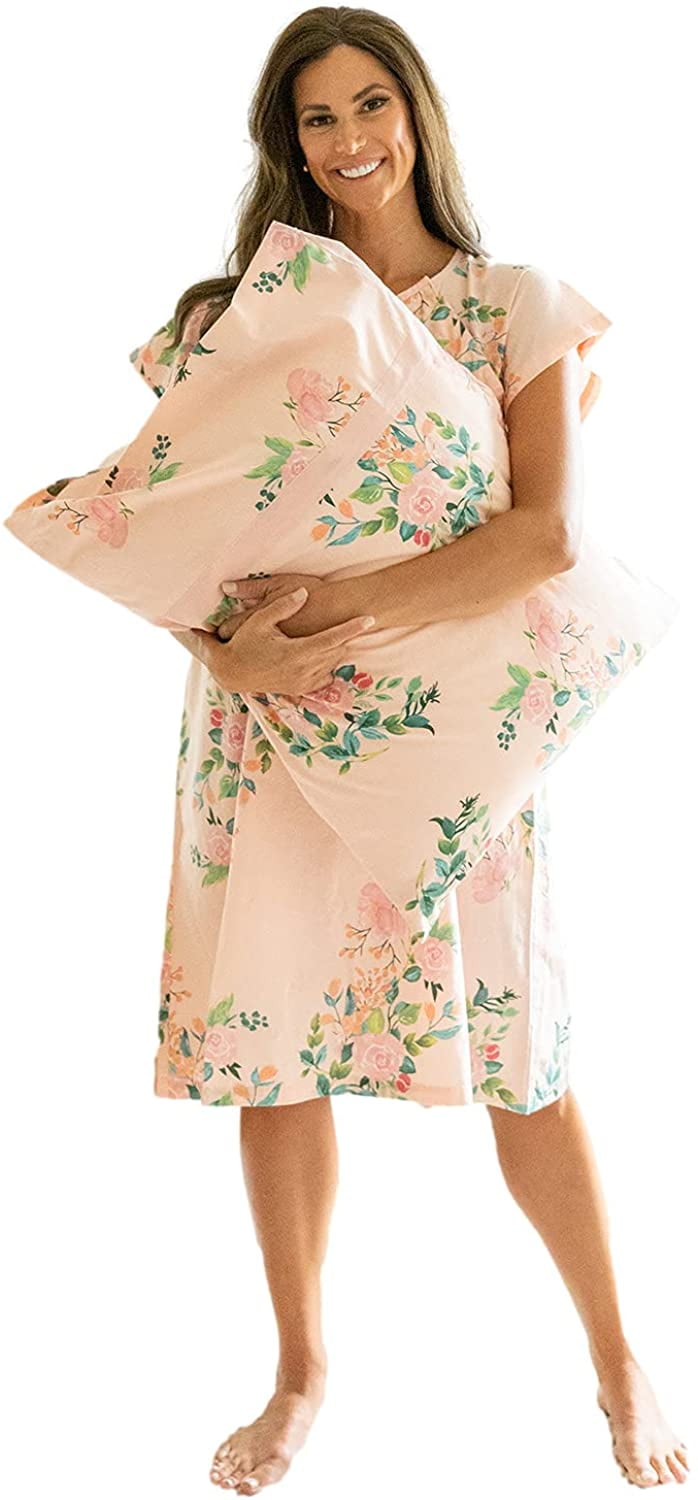 Gownies Labor and Delivery Hospital Gown and Matching Pillowcase