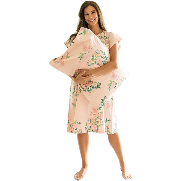 Gownies Labor and Delivery Hospital Gown and Matching Pillowcase