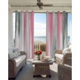 thumbnail image 4 of Pink Gray Blackout Curtains, Light Blocking Print Window Curtains, Contemporary Abstract Gradient Aesthetic Thermal Insulated Window Drapes for Living Room Kitchen Cafe 2 Panels, 84"W x 63"L, 4 of 9