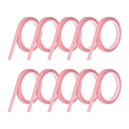Uxcell 10 Rolls Whiteboard Tape Graphic Chart Tape 12mm 54.7 Yard Art Tape Thin Self-Adhesive Pinstripe Tape Masking Tape, Pink