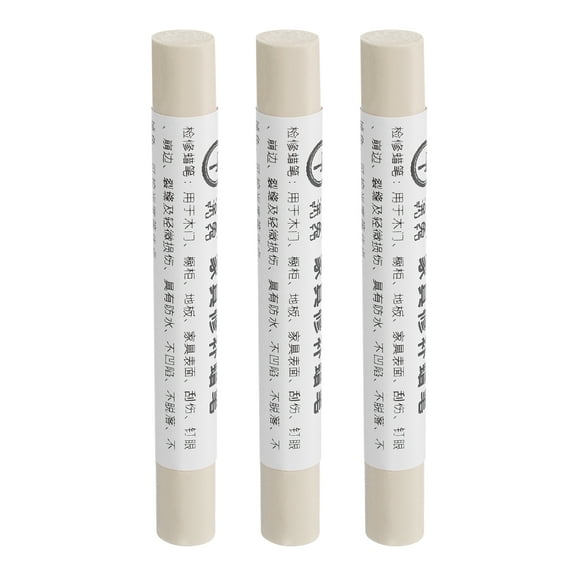 Furniture Repair Crayons Wax Filler Stick, 3Pcs Touch Up Pen Markers, Grey White Oak