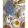 thumbnail image 4 of Navy Blue Floral Boho Kitchen Dish Towels for Drying Dishes Set of 3, Ethnic Tribe Abstract Art Flower Waffle Weave Microfiber Hand Tea Bathroom Towels Quick Dry & Absorbent Towel 15.7x23.6, 4 of 7