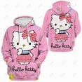 thumbnail image 3 of Chandails à Capuchon à Imprimé Hello Kitty Mignons pour Femmes, Chandail de Sport Décontracté à Col Rond, Chandail Ample, Vêtements d'Automne, Chandail à Enfiler, Chandail HOEMLIN, 3 of 6