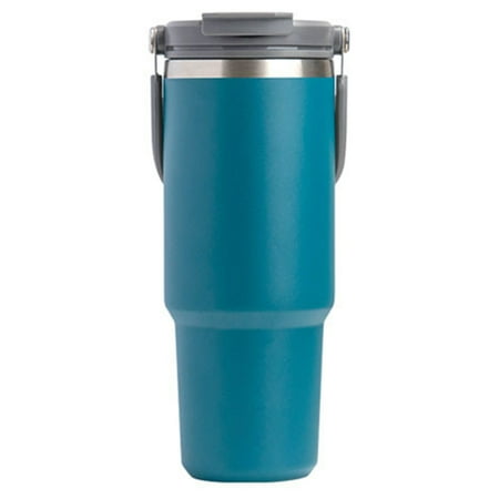 

Simple and Large Insulation Cup Wide Mouth Food-Grade Material Cup for Drinking Coffee Tea Juice Blue 900ml