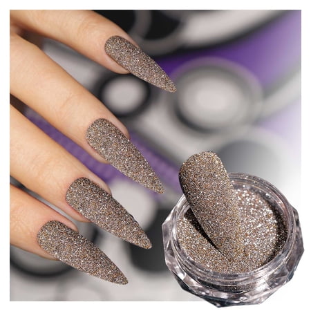 Huiniadese Nail Accessories Nail Mirror Pigment Powder Nail Flash Powder Shiny Powder Flash Nail Crystal Broken Diamond Powder Nail Jewelry
