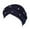 Navy, variant on Womens Elastic Solid Color Comfortable Flat Hat Color Pearl Braid Cap Big Pun Hat